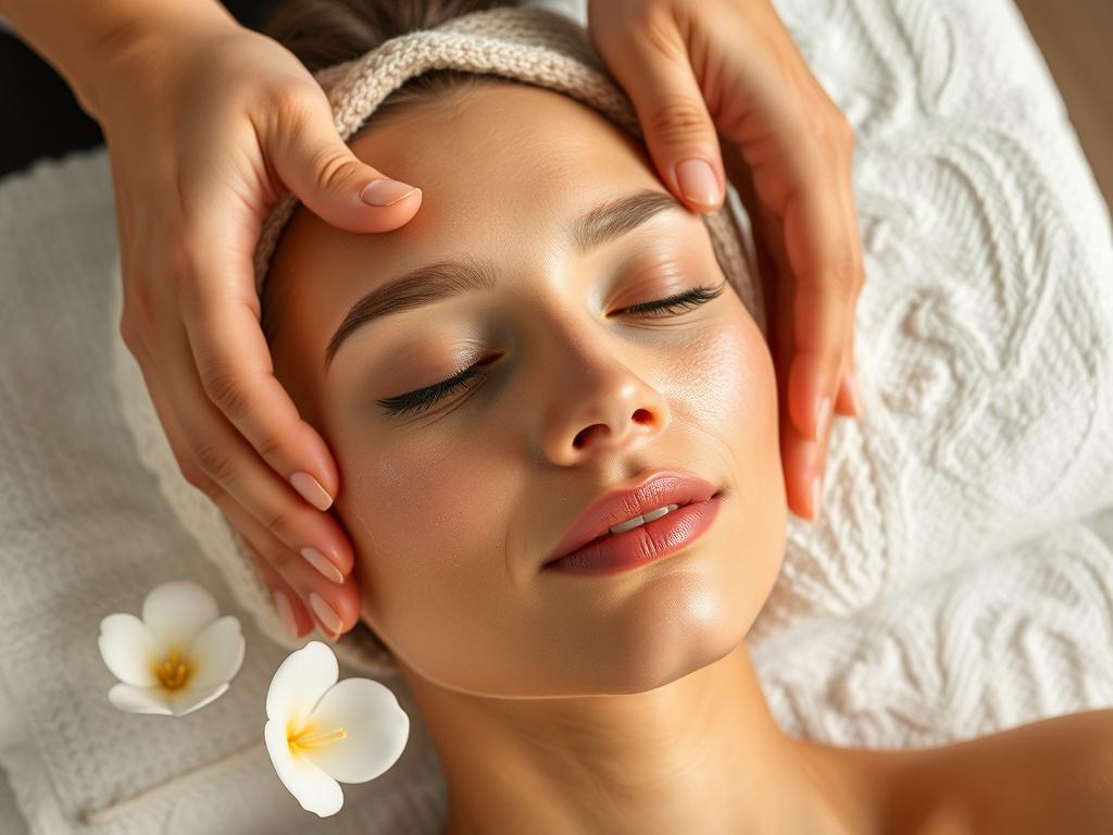 to massage the faceфото